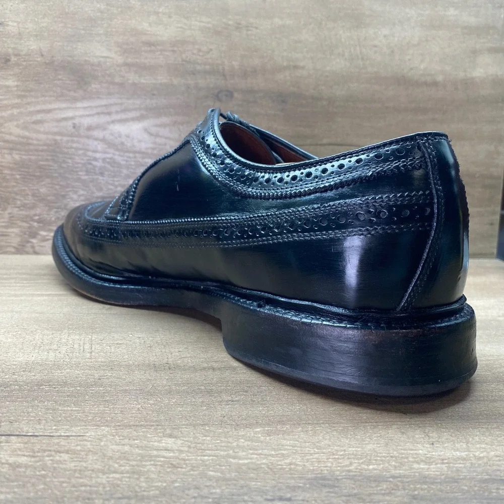 Allen Edmonds MacNeil Black Leather Wingtip‎ Brogue Derby Shoes Mens 12 D Calf